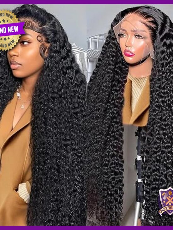 28 Inch Deep Wave Lace Front Wig Human Hair 13x4 HD Glueless main image 5